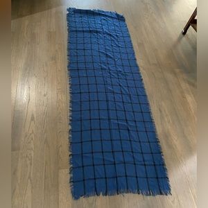 Blue plaid scarf